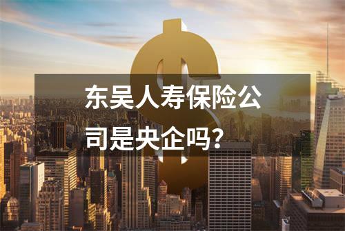 东吴人寿保险公司是央企吗？