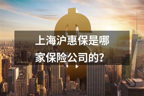 上海沪惠保是哪家保险公司的？