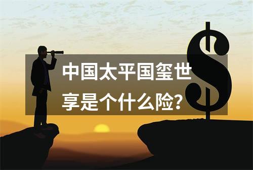 中国太平国玺世享是个什么险？