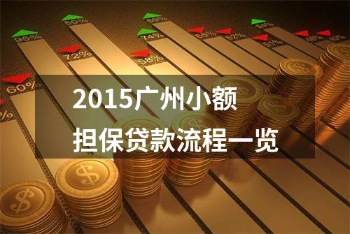 2015广州小额担保贷款流程一览