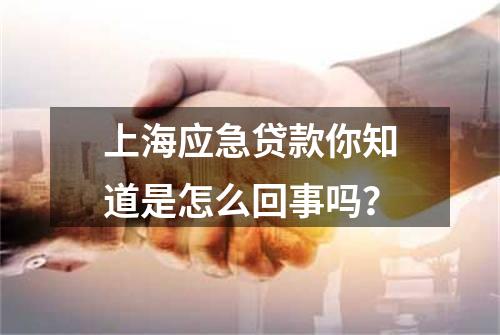 上海应急贷款你知道是怎么回事吗？